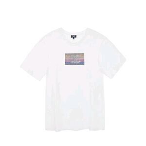 Chanel Cruise 2024 Multicolor Swarovski Crystal CC White T-Shirt Size Medium